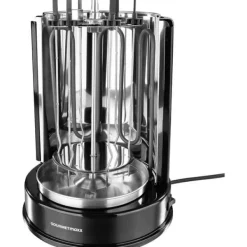 GourmetMaxx 05914 Kebabgrill Stativ med steknål Svart, Rostfritt stål