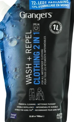 Tvättutrustning-GRANGERS WASH + REPEL CLOTHING 2IN1 1L, tvättmedel funktionskläder
