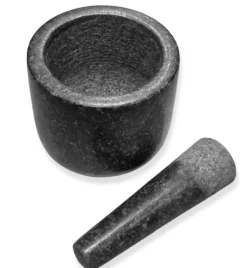 Mortlar & Mortelstötar-Granitbelagt stenbruk 12x12cm KINGHOFF KH-1679