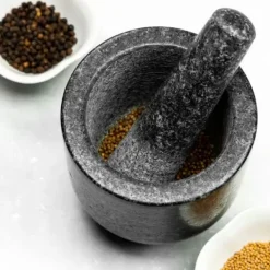 Mortlar & Mortelstötar-Granitbelagt stenbruk 12x12cm KINGHOFF KH-1679