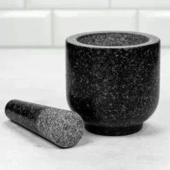 Mortlar & Mortelstötar-Granitbelagt stenbruk 12x12cm KINGHOFF KH-1679