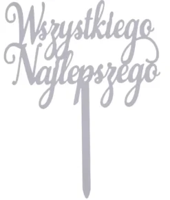 Utrustning För Tårtdekoration-GRATTIS PÅ FÖDELSEDAGEN tårtdekoration akryl silver