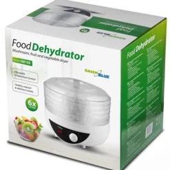 Torkugnar-GreenBlue svamp-, grönsaks- och frukttork, 250W effekt, mycket tyst, 5 såll, GB195