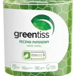 Pappershanddukar-GREENTISS Pappershandduk 1 rulle 500 ark 2-lagers