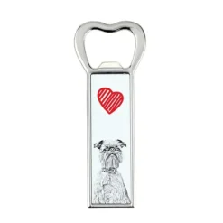 Griffon bruxellois - flasköppnare med en hund, personlig kylöppnare, unik present till en man från Art-Dog