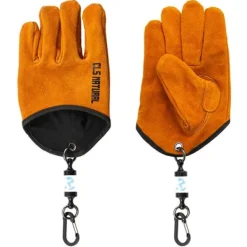 Grytlappar & Grillvantar-Grillhandskar i spaltläder värmeisolerande skållningsskyddande handskar