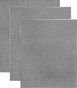 Grillar-Grillnät/grillmatta Non-stick Svart 3-pack