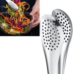 Grilltång Bärbar Halkskydd Förhindrar Skålling Grilltång I Rostfritt Stål För Grillmatlagning Camping 9 Tum