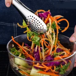 Grilltång Bärbar Halkskydd Förhindrar Skålling Grilltång I Rostfritt Stål För Grillmatlagning Camping 9 Tum