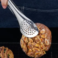 Grilltång Bärbar Halkskydd Förhindrar Skålling Grilltång I Rostfritt Stål För Grillmatlagning Camping 9 Tum