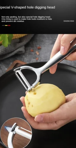 Matskalare & Urkärningsverktyg-Grönsaksskalare i stål