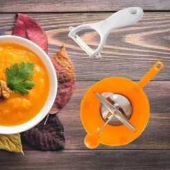 Matskalare & Urkärningsverktyg-Grönsaksskalare och -strimlare Fackelmann Vert Keramik Rostfritt stål Plast 20 x 40 x 30 cm 2 Delar