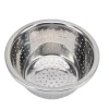 Durkslag & Silar-Grönsakstvättkorg Rostsäker multifunktions durkslag i rostfritt stål för kök Hushåll Silver18cm