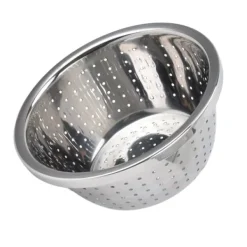 Durkslag & Silar-Grönsakstvättkorg Rostsäker multifunktions durkslag i rostfritt stål för kök Hushåll Silver18cm