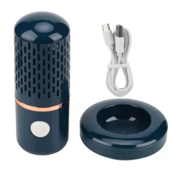 Ultraljudstvätt-Grönsakstvättmaskin Multifunktion Trådlös USB Laddning Auto Kapsel Fruktrenare för kök Blå