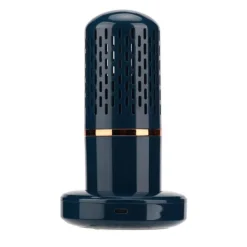 Ultraljudstvätt-Grönsakstvättmaskin Multifunktion Trådlös USB Laddning Auto Kapsel Fruktrenare för kök Blå