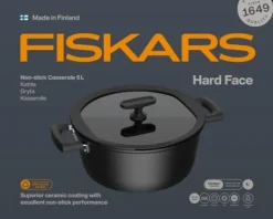 Fiskars Kokkärl-Gryta Hard Face 5 L med lock Keramisk 1075527