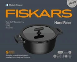 Fiskars Kokkärl-Gryta Hard Face 5 L med lock Keramisk 1075527