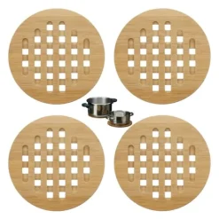 Grytlappset, 0,8x20x20 cm, Brun