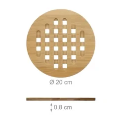 Grytlappset, 0,8x20x20 cm, Brun