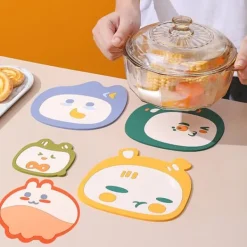 Grytmatta Värmebeständig Anti-halk Förtjockad Miljövänlig PVC Bänkskiva Hot Pad Mandarin