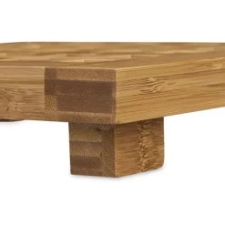 Karottunderlägg-Grytunderlägg set, 4x20x20 cm, Natur, Bambumaterial