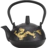 Guld Dragon Iron Tekanna - 0,3L kapacitet, japansk stil, skrivbordsdekoration