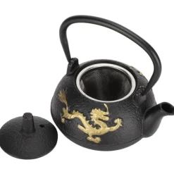 Guld Dragon Iron Tekanna - 0,3L kapacitet, japansk stil, skrivbordsdekoration