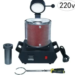 Guldsmältugn, 3 kg kapacitet, 220 V spänning, EU-kontakt,Röd 220V EU-kontakt