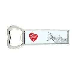 Haflinger Fohlen - flasköppnare med häst, personlig kylöppnare, unik present till en man från Art-Dog