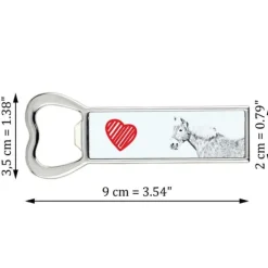 Haflinger Fohlen - flasköppnare med häst, personlig kylöppnare, unik present till en man från Art-Dog