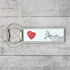 Haflinger Fohlen - flasköppnare med häst, personlig kylöppnare, unik present till en man från Art-Dog