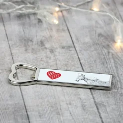 Haflinger Fohlen - flasköppnare med häst, personlig kylöppnare, unik present till en man från Art-Dog