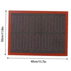 Bakning-Halkfri mikroperforerad ugnsmatta Silikon Kex Bakmatta Macarons Pizzakaka Bakplåtsmatta Ugn Mikrovågsugn Bakform Verktyg