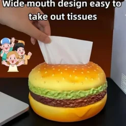 Hamburgerduksask, Hamburgerhållare, Intressant och praktiskt näsduksaskskydd, Kan användas för hem, kontor, fest