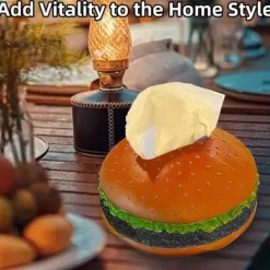 Hamburgerduksask, Hamburgerhållare, Intressant och praktiskt näsduksaskskydd, Kan användas för hem, kontor, fest