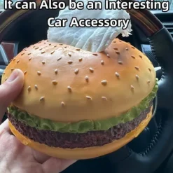 Hamburgerduksask, Hamburgerhållare, Intressant och praktiskt näsduksaskskydd, Kan användas för hem, kontor, fest