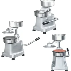 vidaXL Hamburgerpress med 500 pappersark aluminium 13 cm