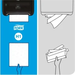 Pappershanddukar-Handduk TORK Adv H1 blå 6/fp