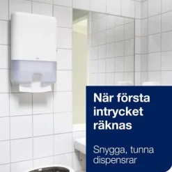 Handduk TORK Uni H2 2-lag vit 3800/fp