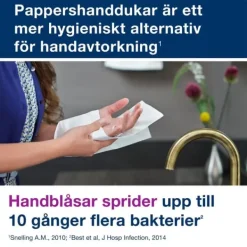 Handduk TORK Uni H2 2-lag vit 3800/fp