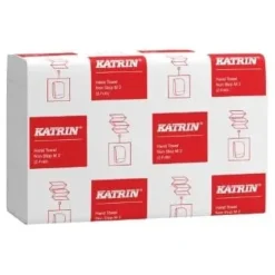 Katrin Handduksark Non-Stop Z-fold 2-lagers L24.0xW20.6xD8.5cm Nyfiber Vit,18 pk x 150 st/krt