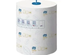 Pappershanddukar-Handduksrulle, Tork H1 Premium, 2-lagers, 100m x 21cm, Ø19cm, vit, nyfiber - (6 st.)