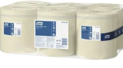 Pappershanddukar-Handduksrulle, Tork M2 Basic, 1-lagers, Midi, 300m x 20,5cm, Ø19cm, gul, återvunnet papper - (6 st.)