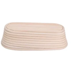 Bakning-Handgjord oblekt naturlig rotting Banneton jäsbar korg degbröd bakningssats 27,5x14x8cm