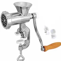 Handvev av aluminiumlegering Manuell köttgrönsakskvarn för kök