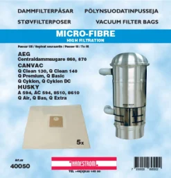 Dammsugartillbehör-hanestroem Dammsugarpåsar Hanestrom Husky 8510.8610.Qbas