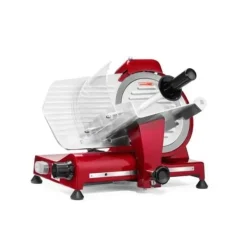 Köttskivare-HENDI Elektrisk skivemaskin, multifunktionell, blad Ø 250mm, 220-240V, 320W, röd, aluminium, rostfritt stål