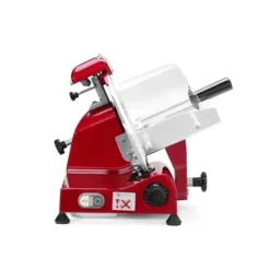 Köttskivare-HENDI Elektrisk skivemaskin, multifunktionell, blad Ø 250mm, 220-240V, 320W, röd, aluminium, rostfritt stål