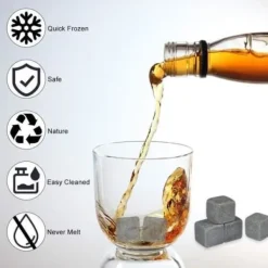 Whiskystenar-Högkvalitativa Whiskystenar Dryckskylare Ice Stones Set med 9 st, bästa presenten
